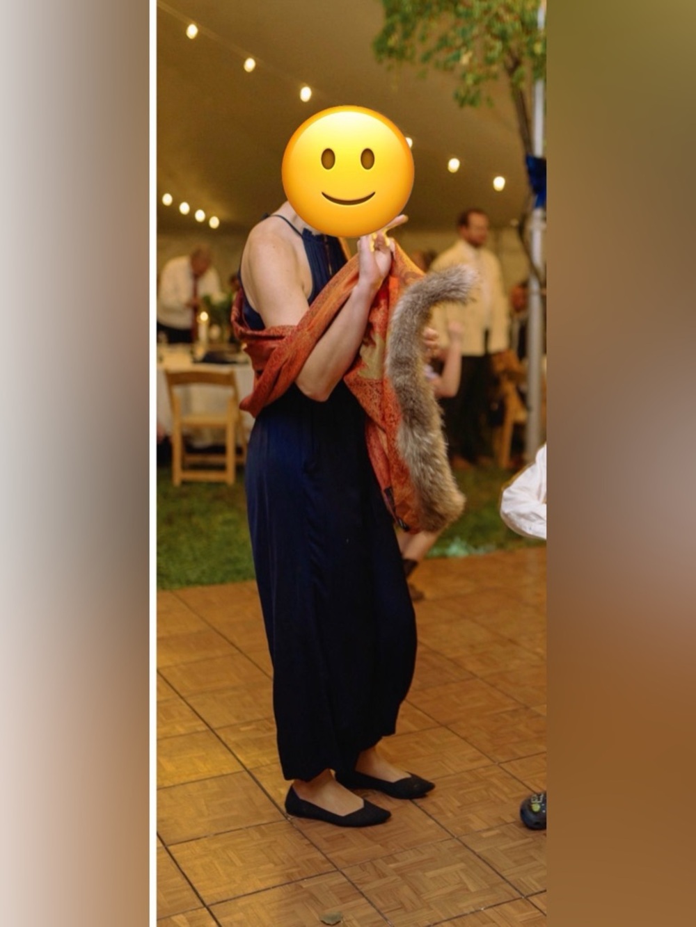 LOFT Navy Sleeveless Wide-Leg Jumpsuit